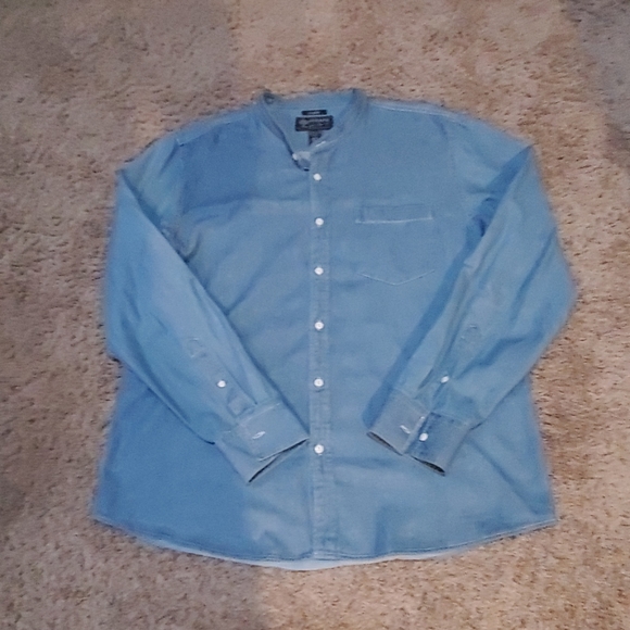 American Rag Mens Denim Button Up Shirt - Picture 2 of 4
